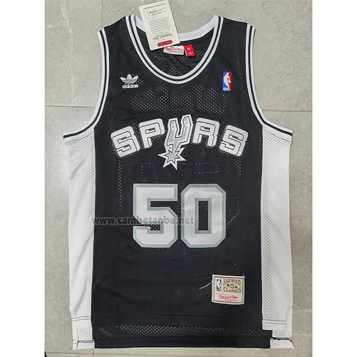 Camiseta San Antonio Spurs David Robinson #50 Mitchell & Ness Negro